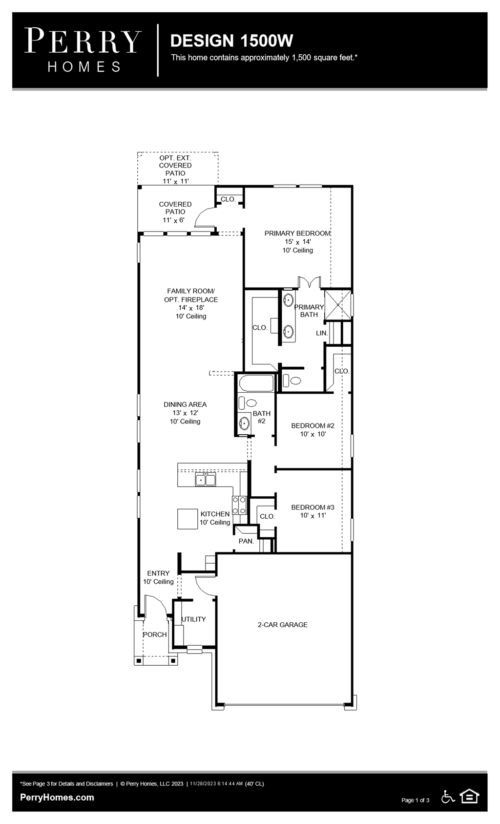 Floor Plan for 1500W