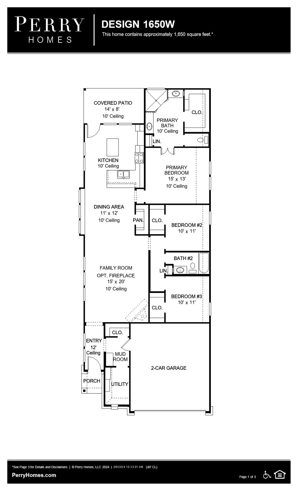 Floor Plan for 1650W