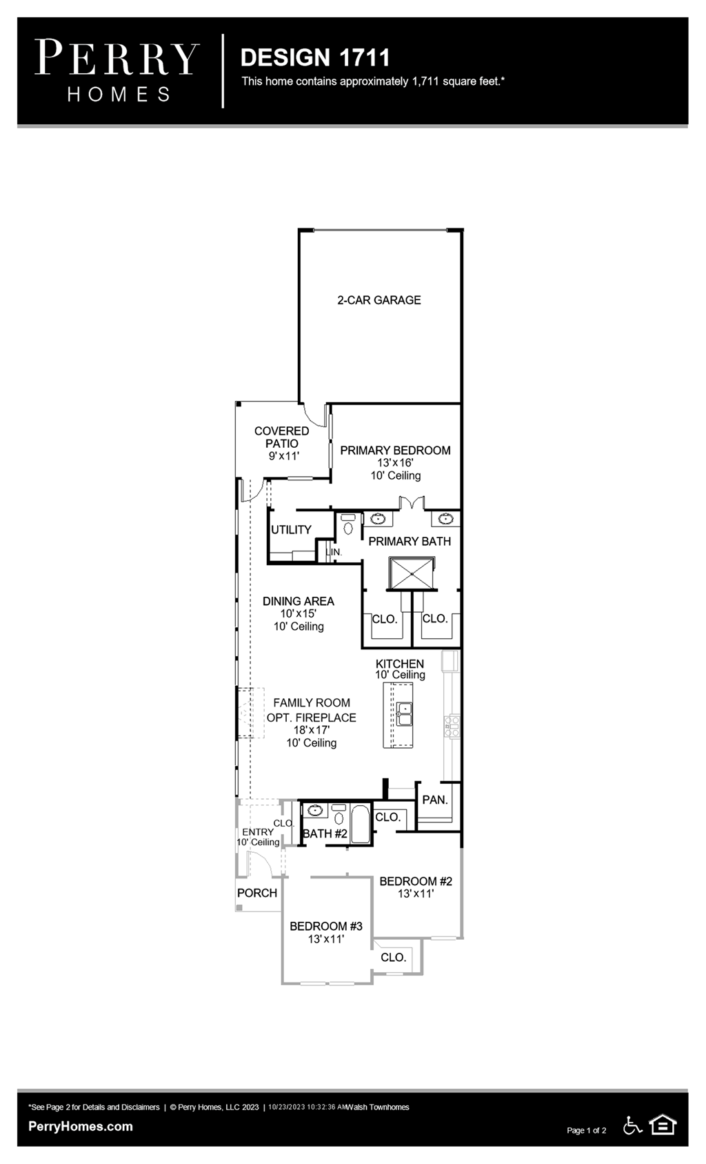 Floor Plan for 1711