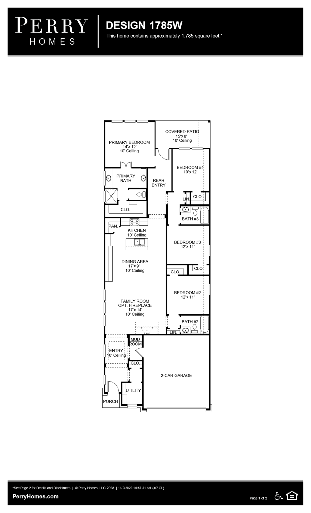 Floor Plan for 1785W