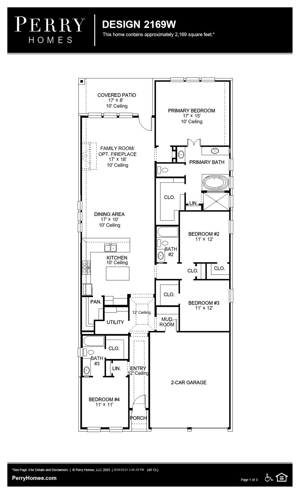 Floor Plan for 2169W