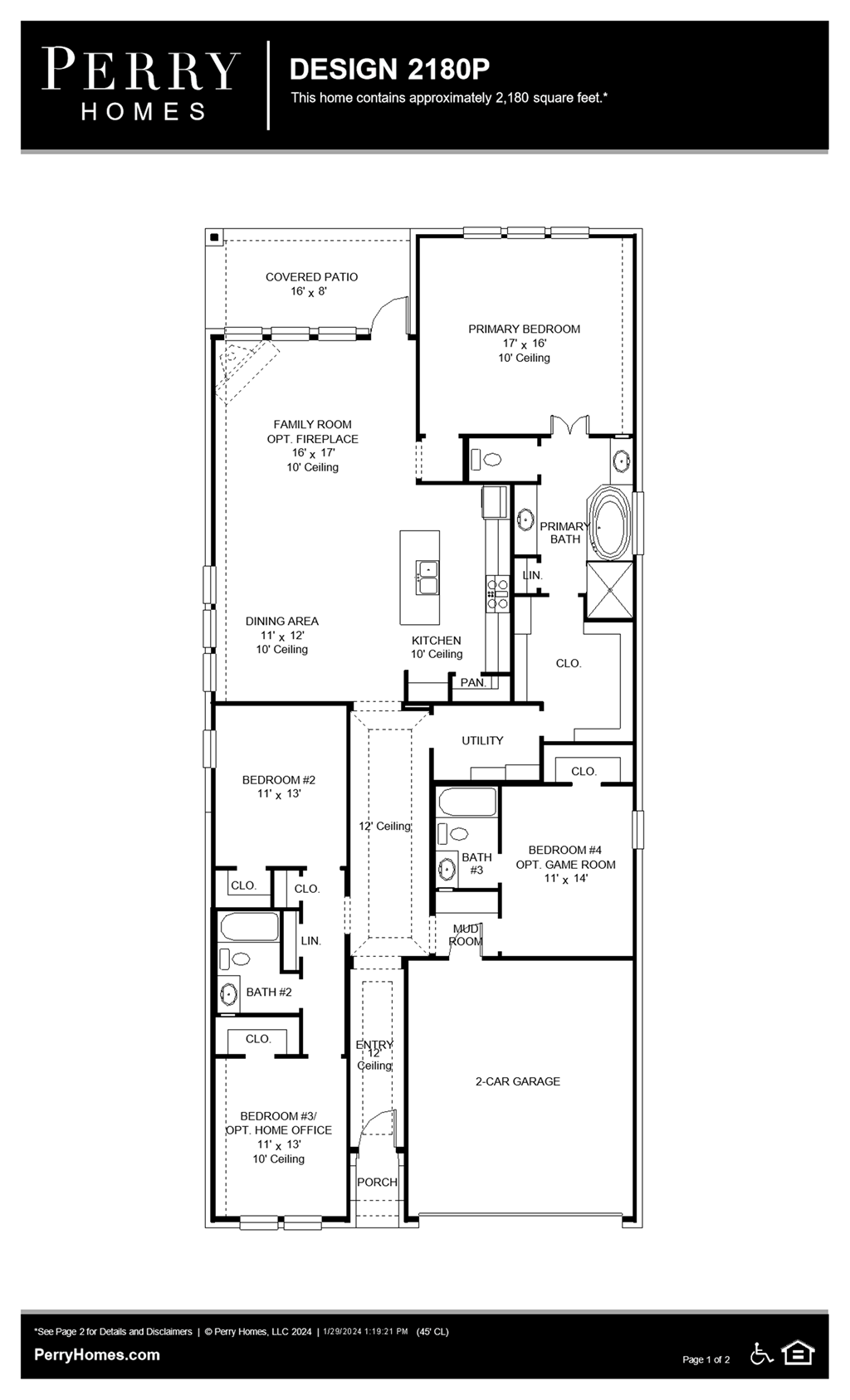 Floor Plan for 2180P