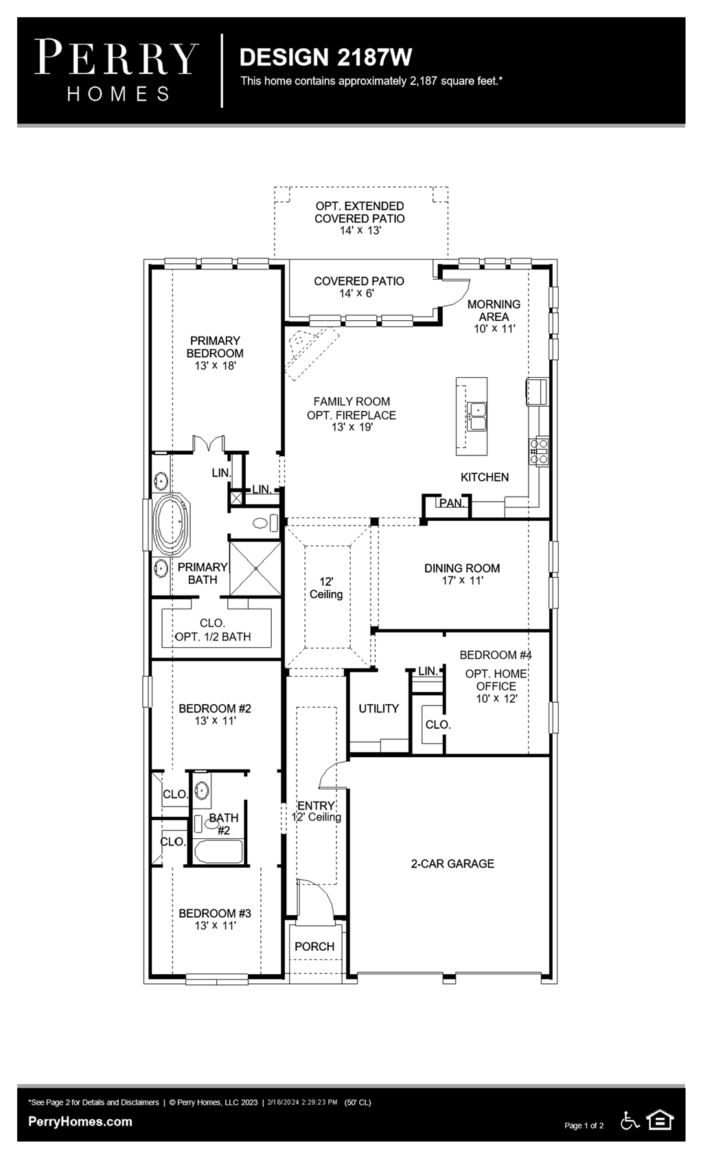 Floor Plan for 2187W