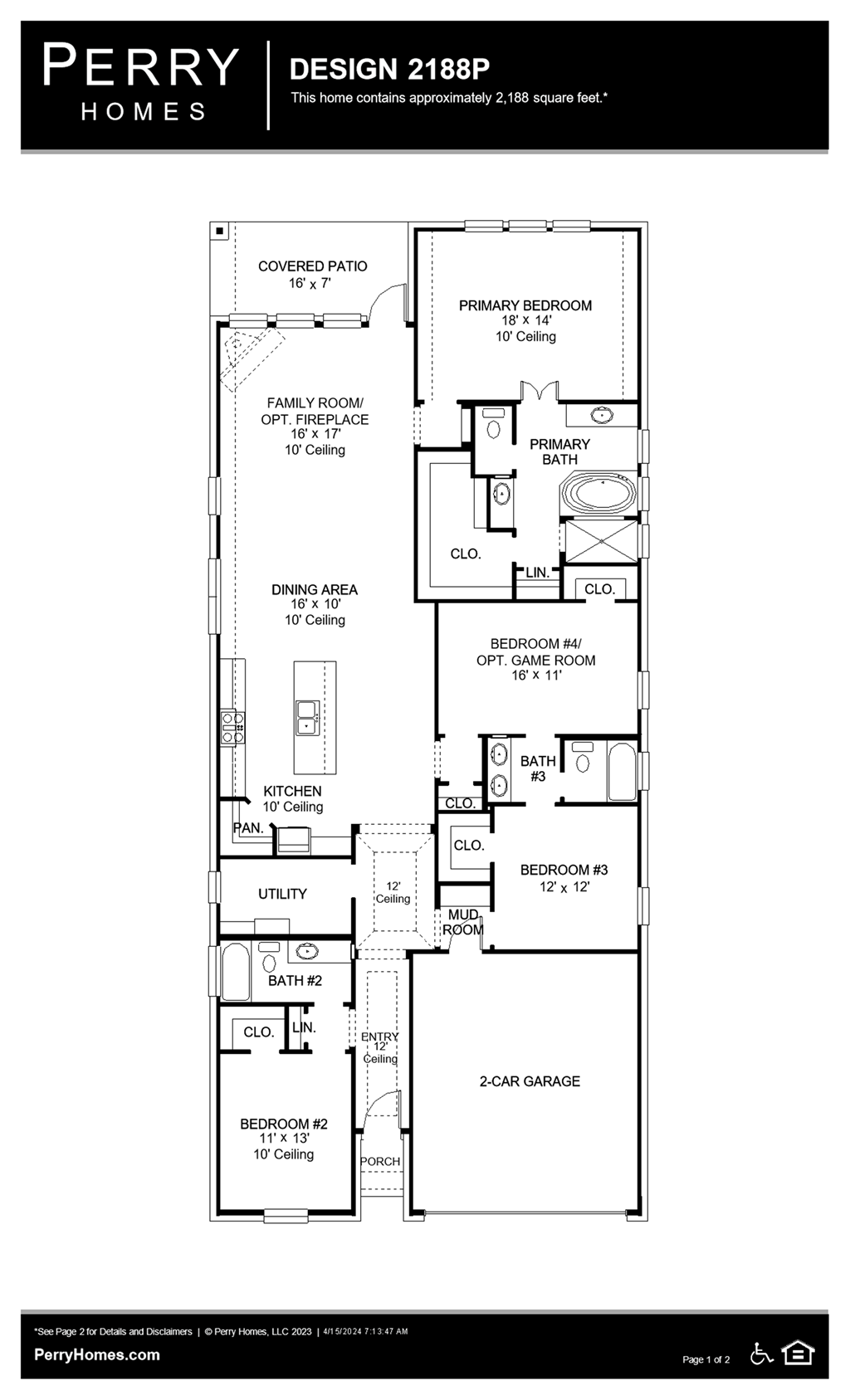 Floor Plan for 2188P