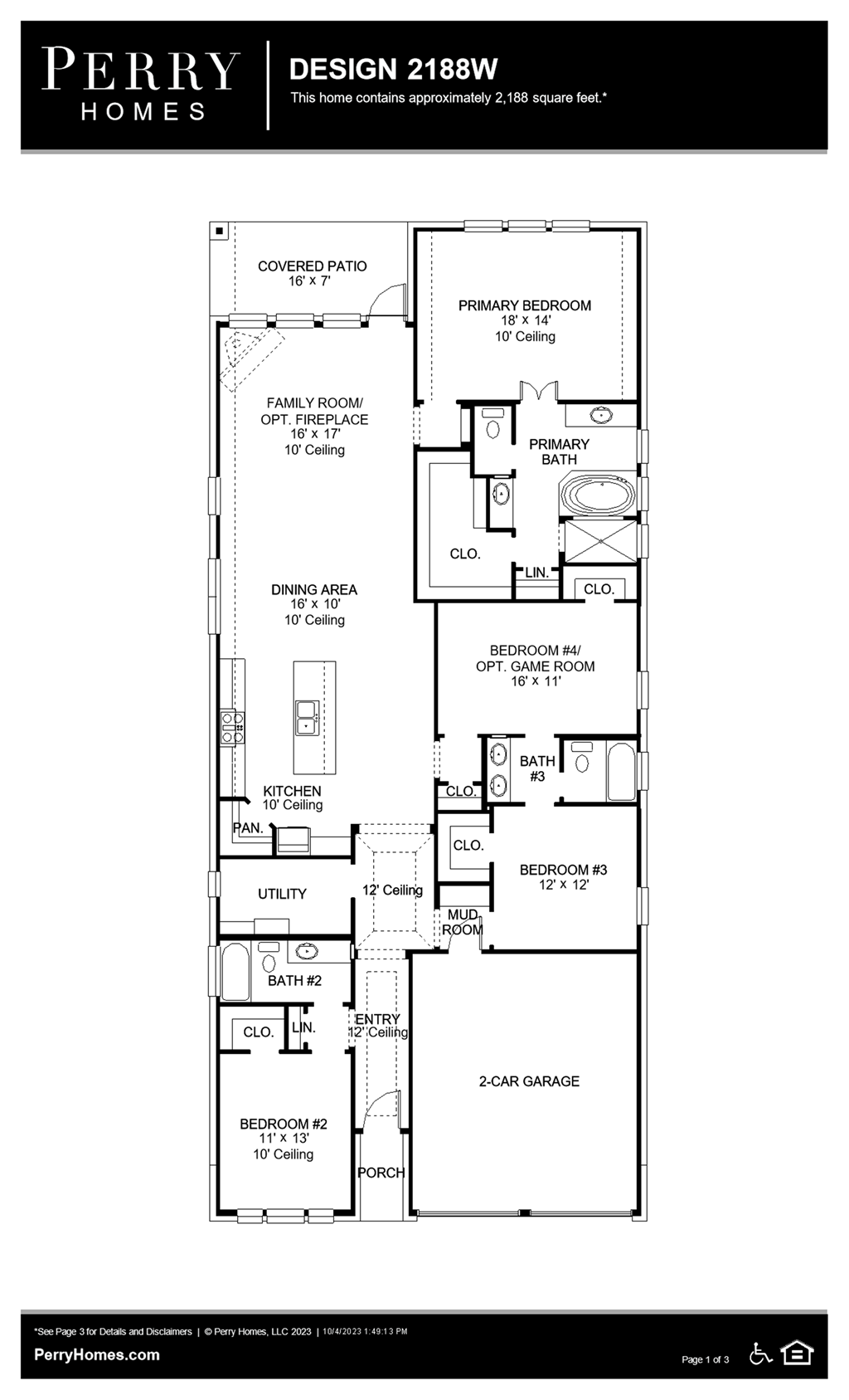Floor Plan for 2188W