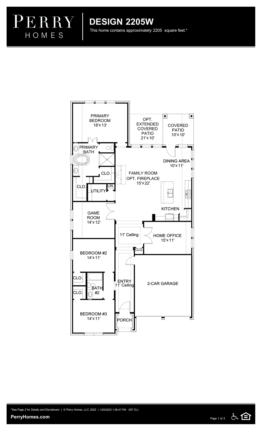 Floor Plan for 2205W