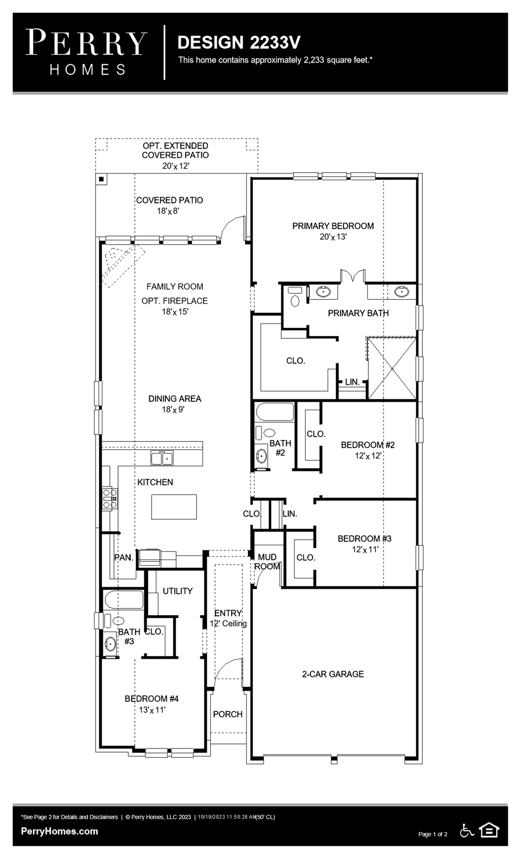 Floor Plan for 2233V