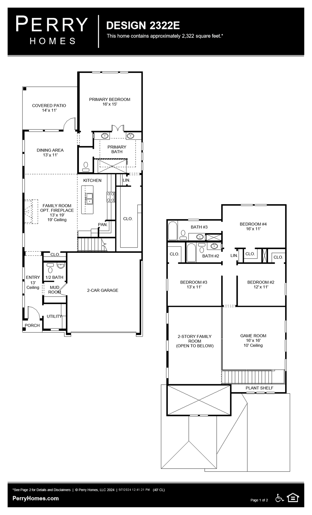 Floor Plan for 2322E