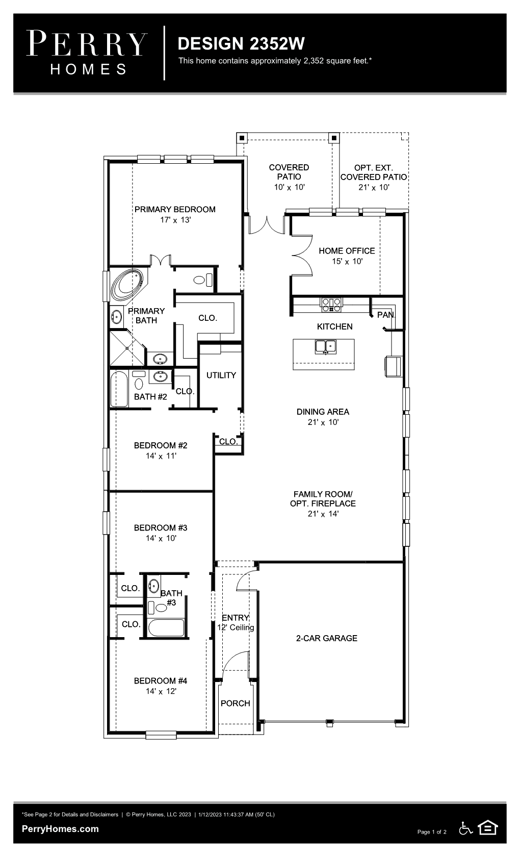 Floor Plan for 2352W