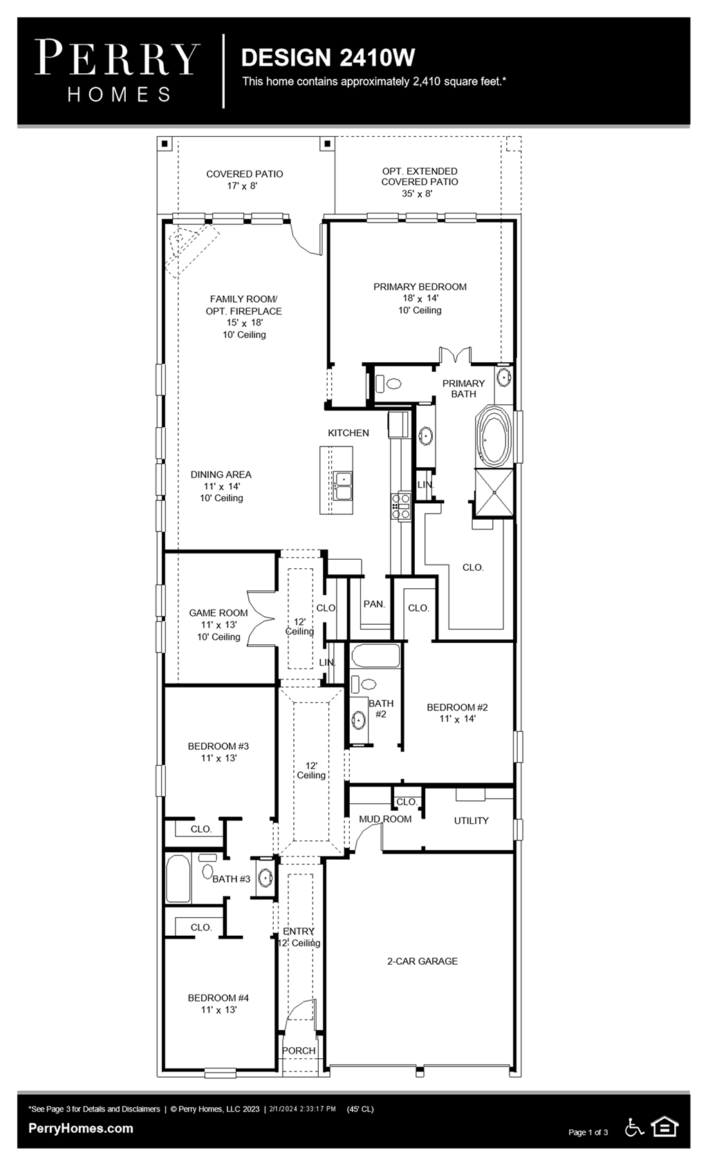Floor Plan for 2410W