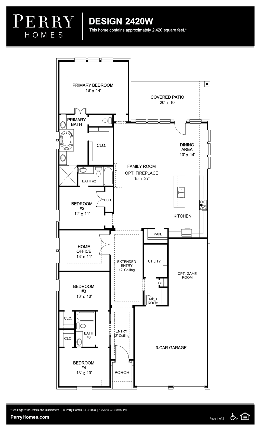Floor Plan for 2420W