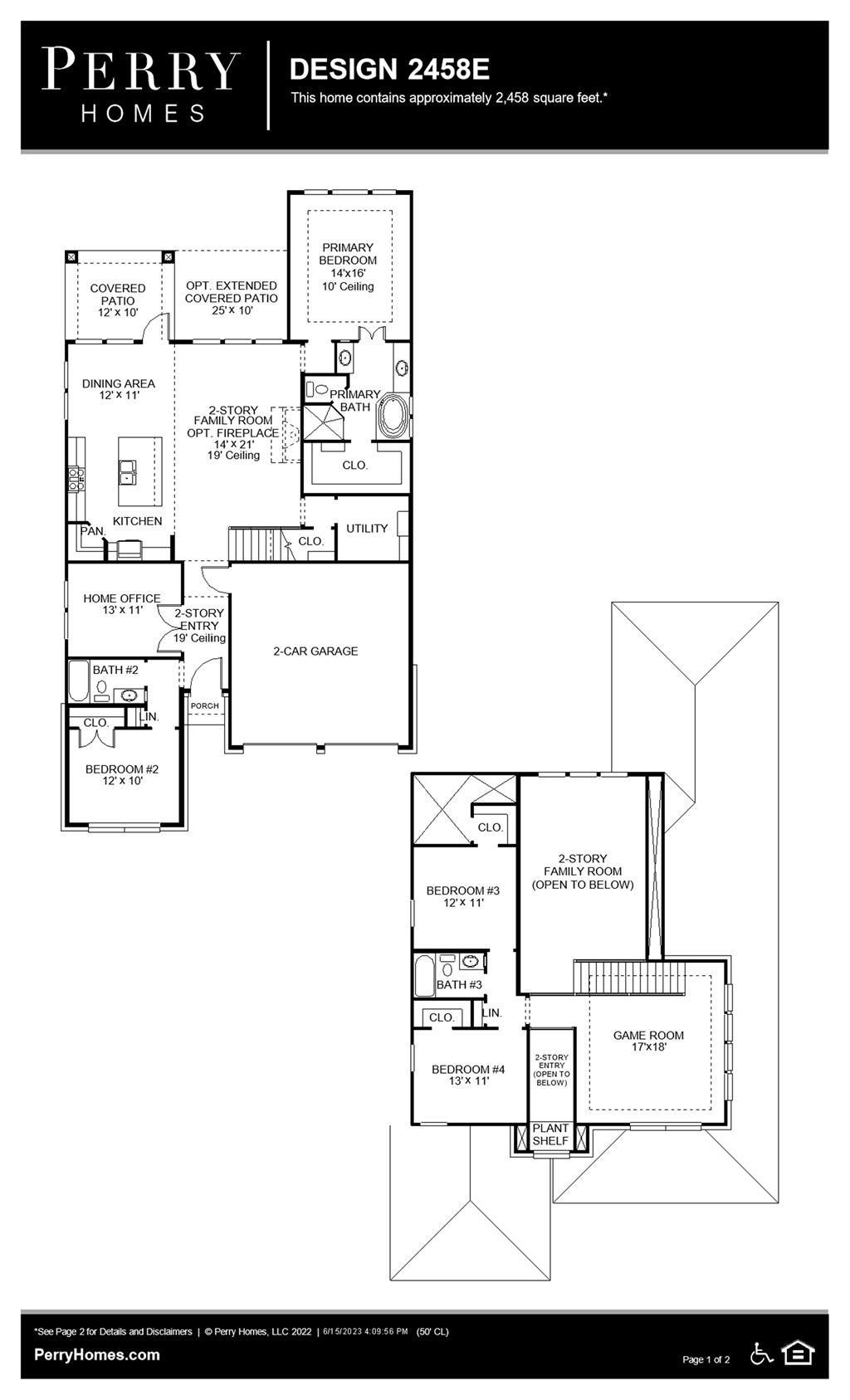 Floor Plan for 2458E