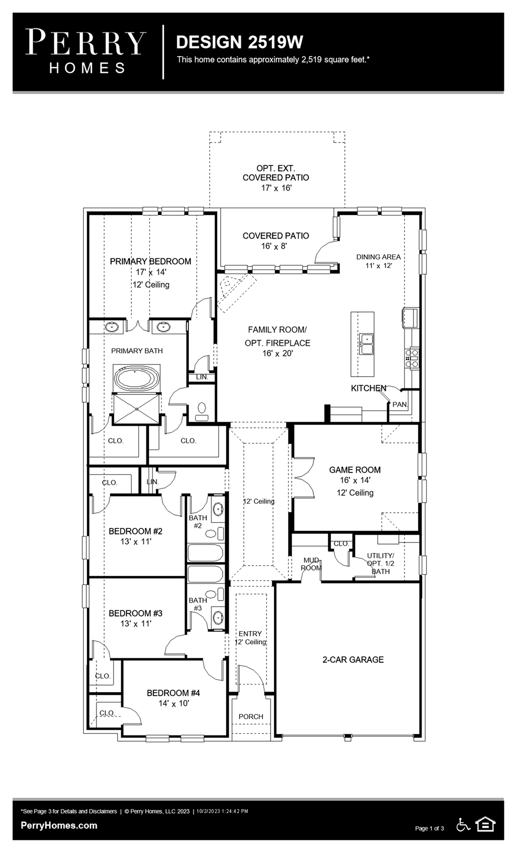 Floor Plan for 2519W