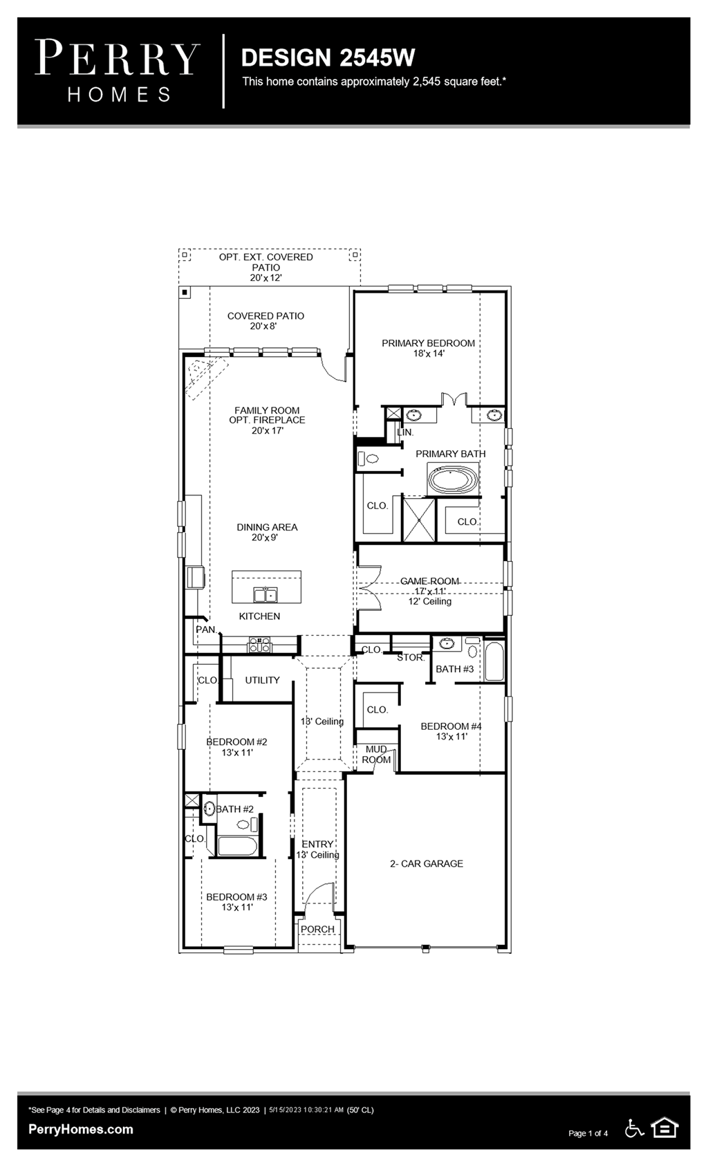 Floor Plan for 2545W