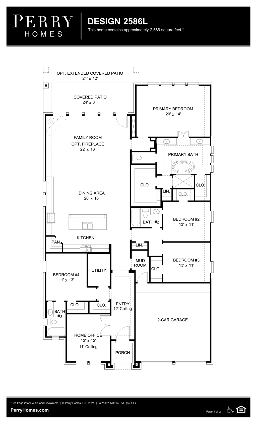 Floor Plan for 2586L