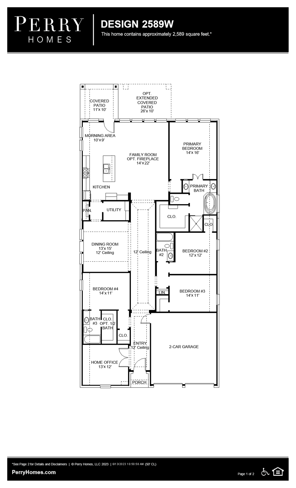 Floor Plan for 2589W