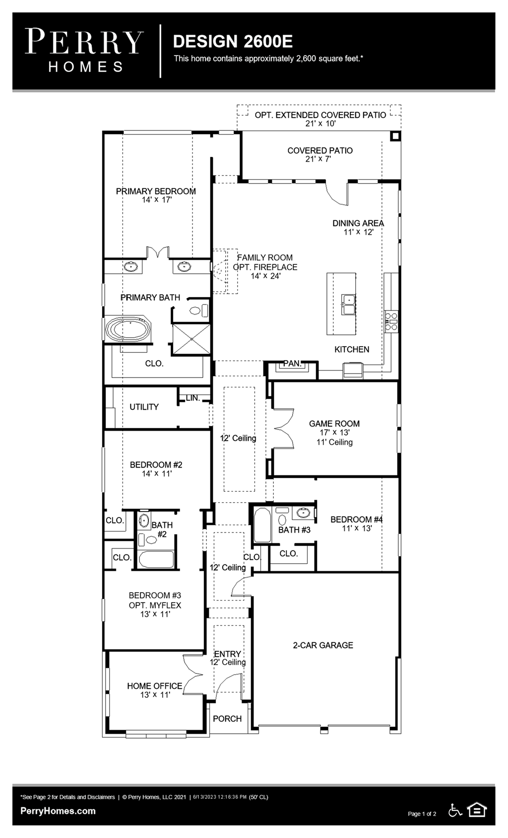 Floor Plan for 2600E