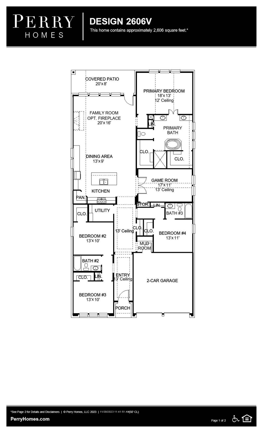 Floor Plan for 2606V
