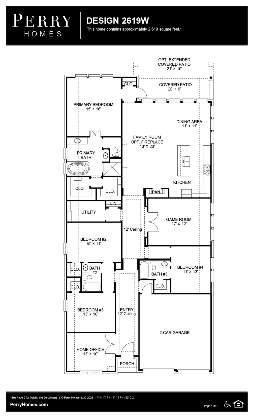 Floor Plan for 2619W