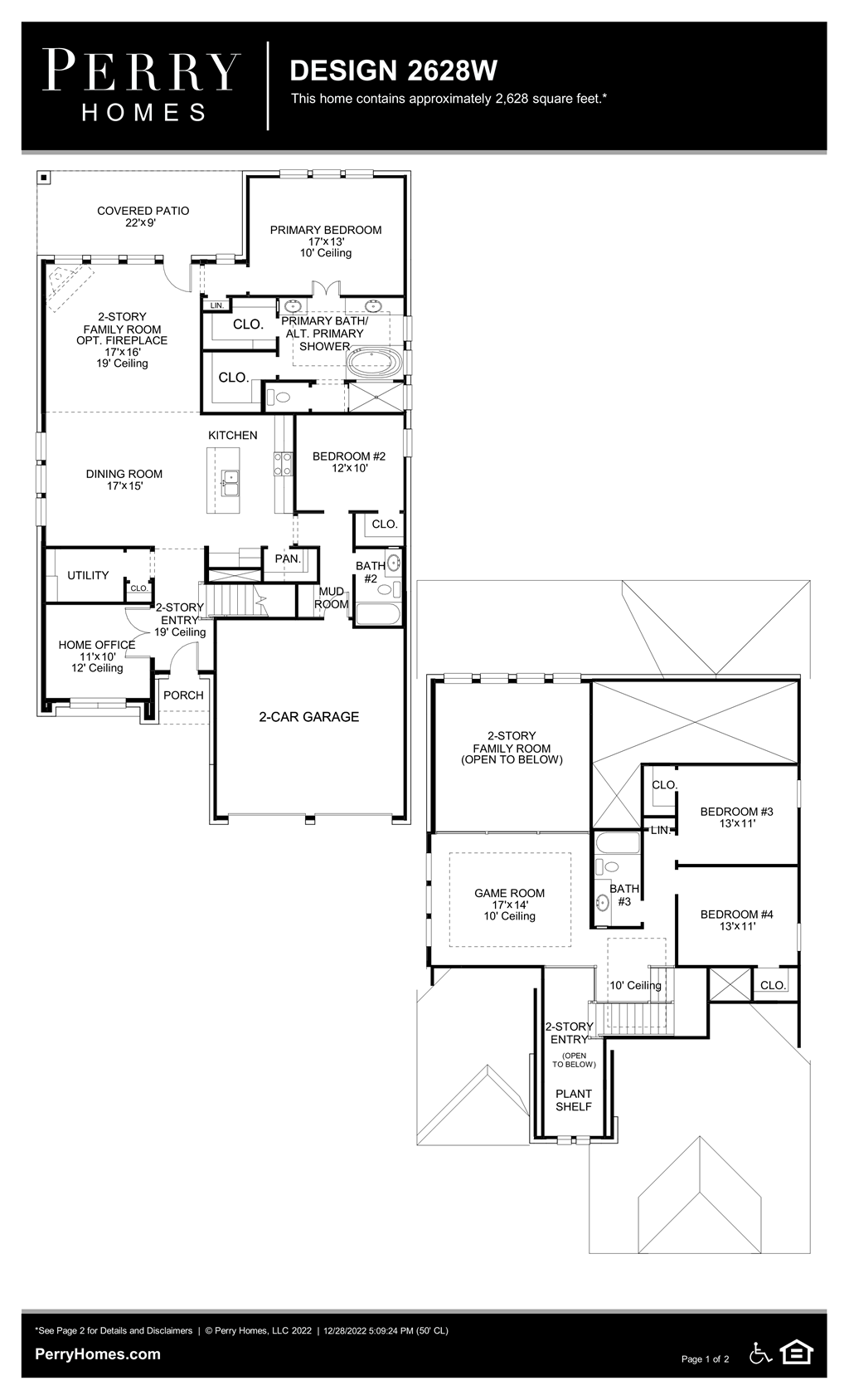 Floor Plan for 2628W
