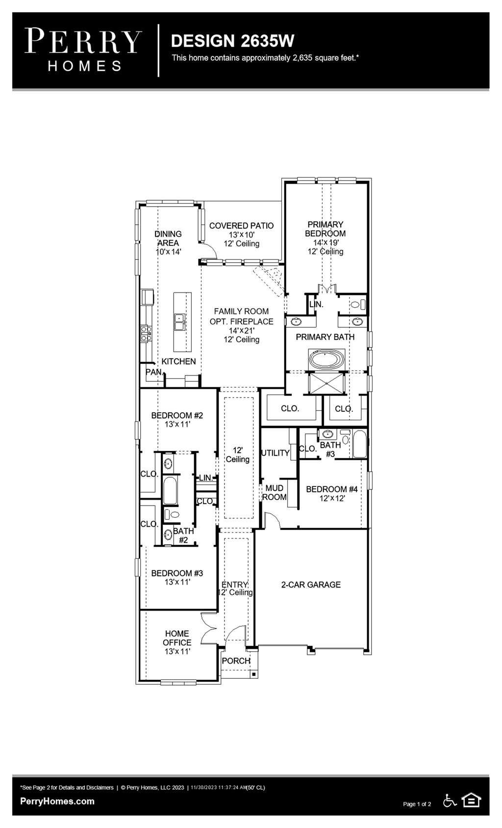 Floor Plan for 2635W