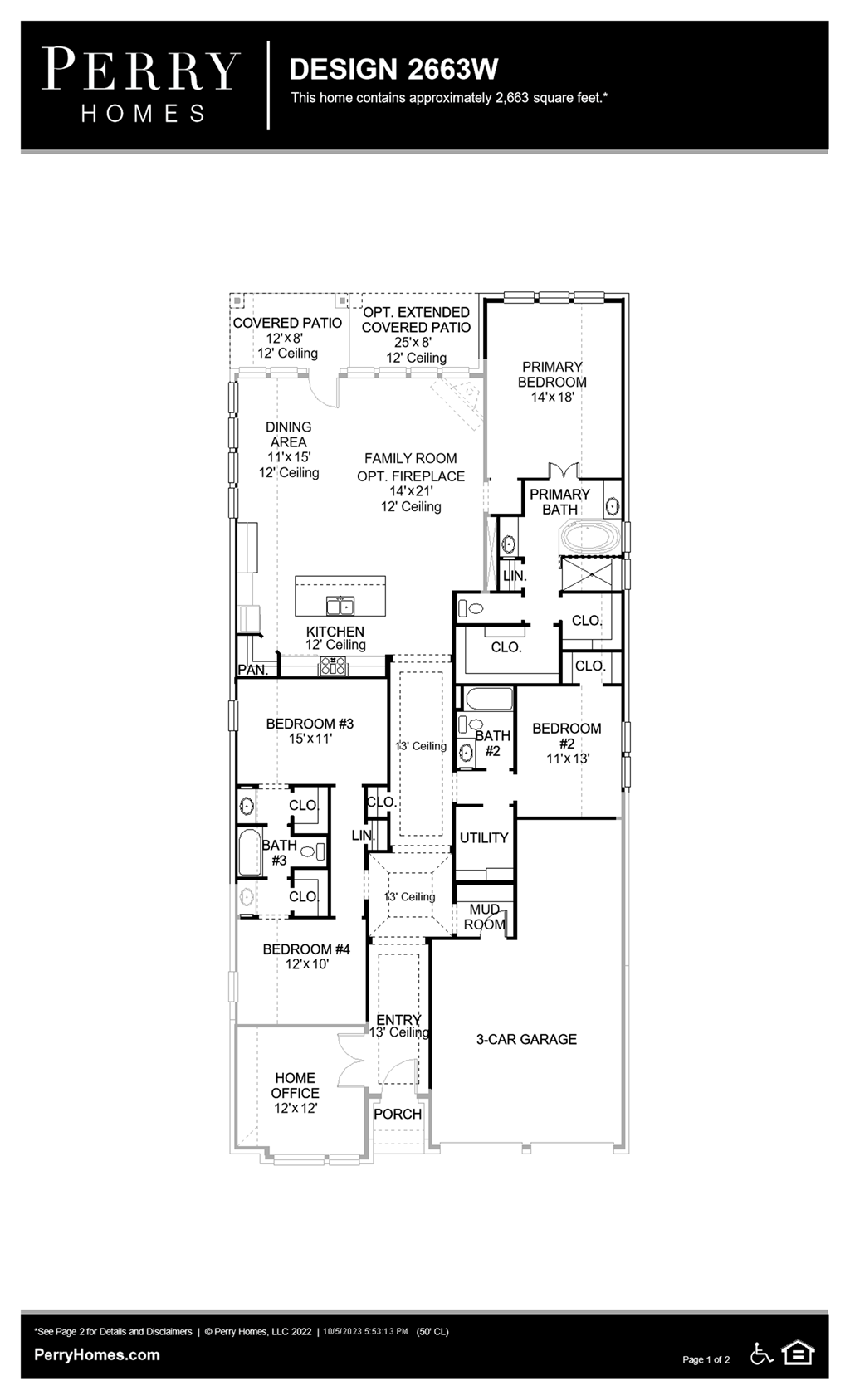 Floor Plan for 2663W