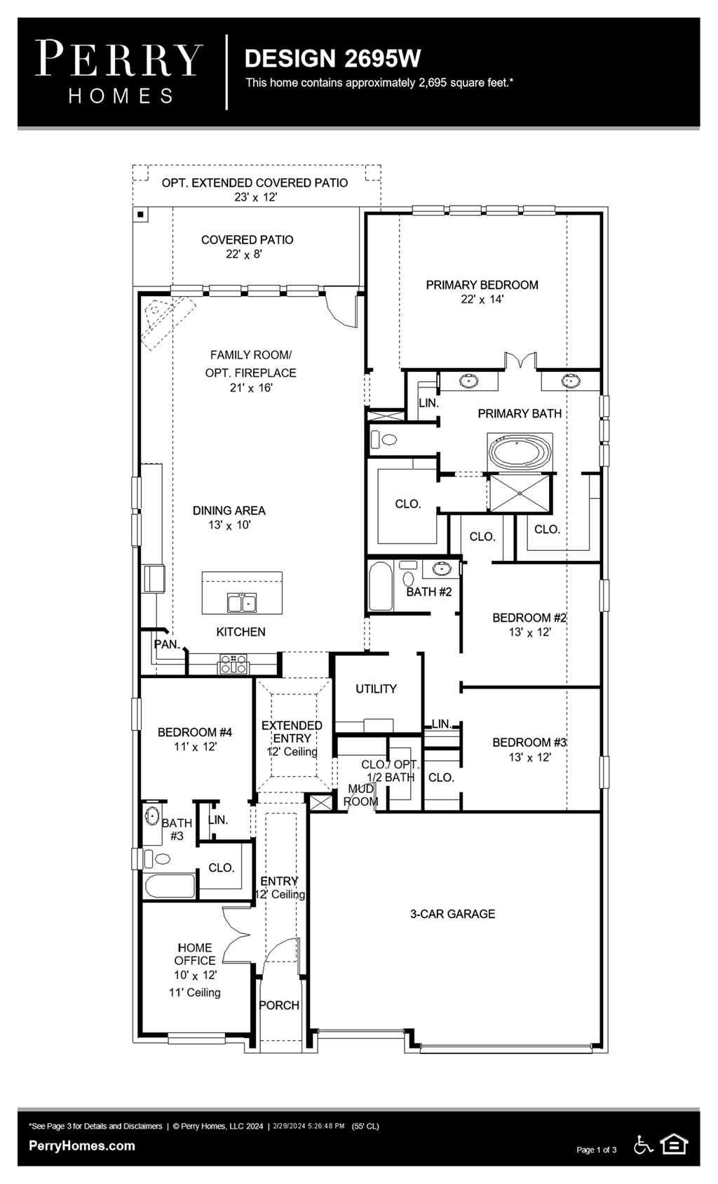 Floor Plan for 2695W