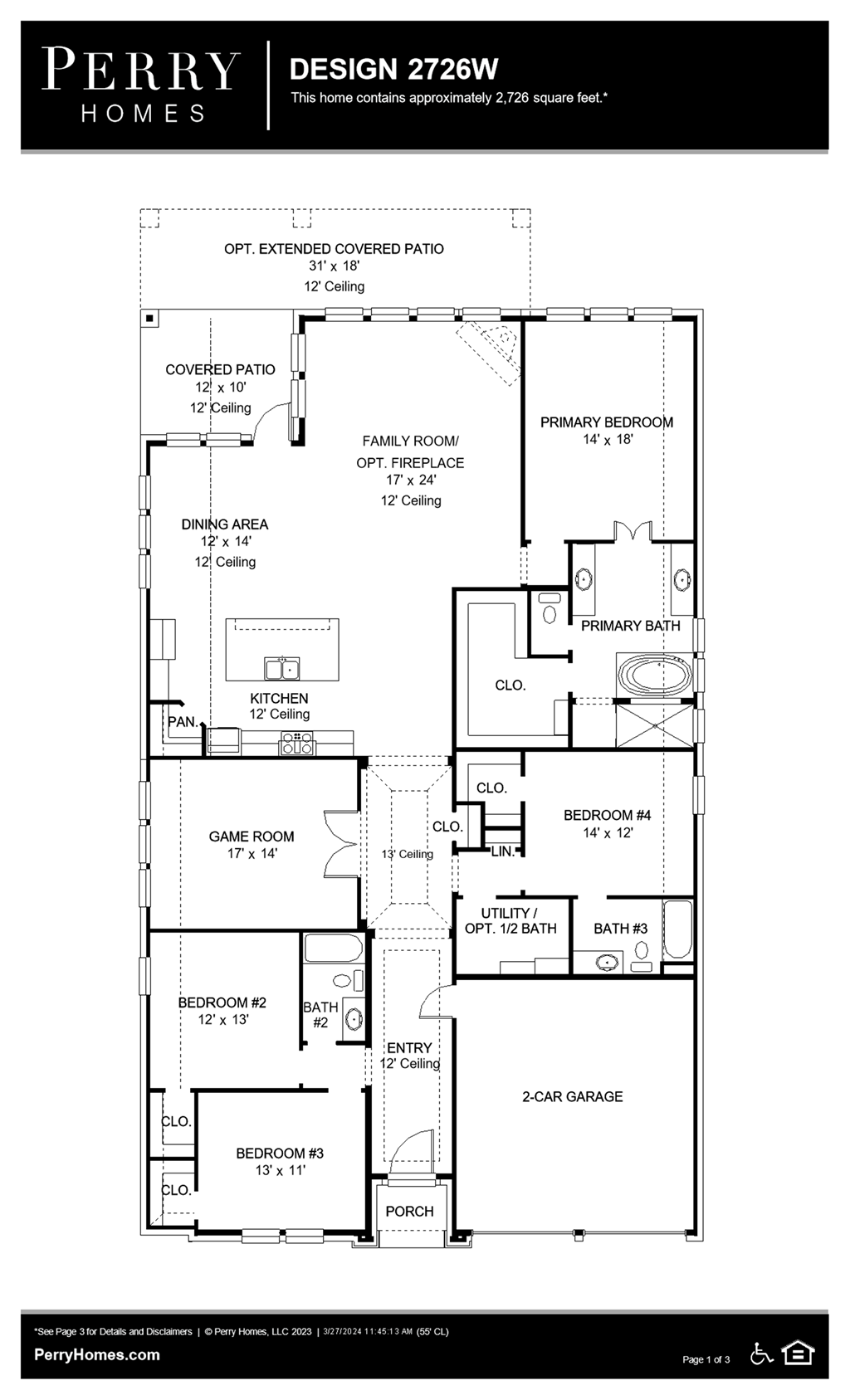 Floor Plan for 2726W