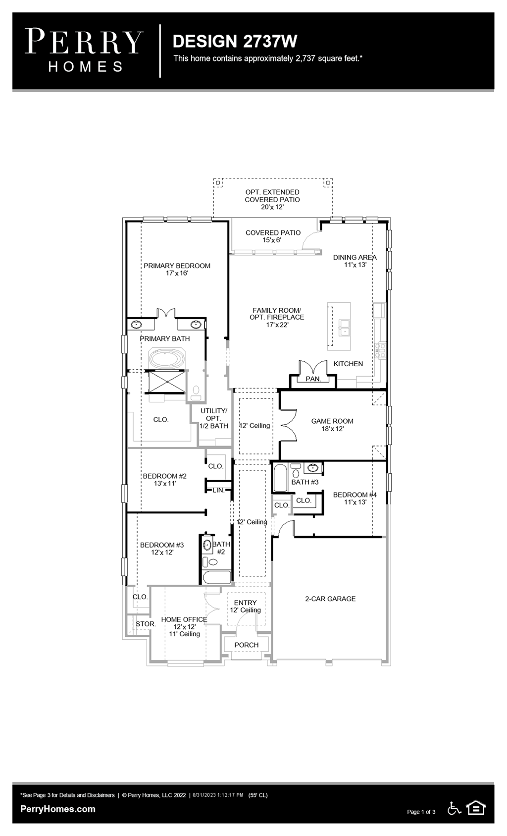 Floor Plan for 2737W