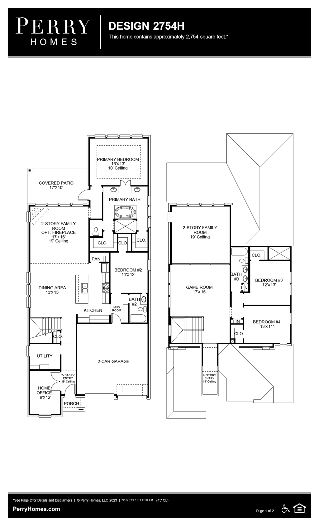 Floor Plan for 2754H