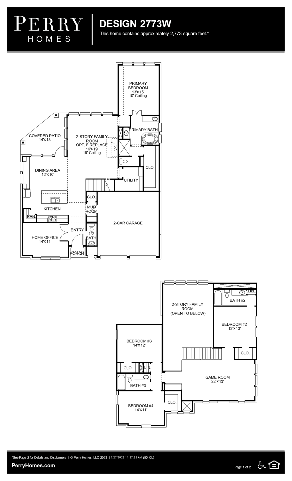 Floor Plan for 2773W