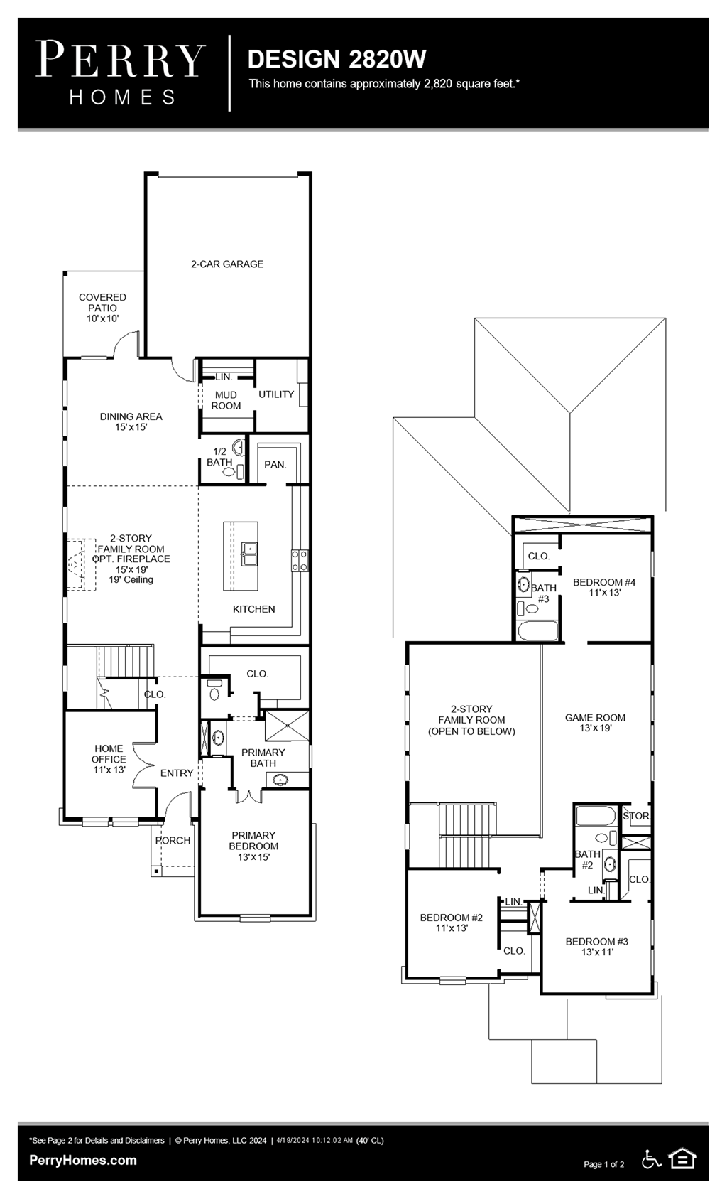 Floor Plan for 2820W