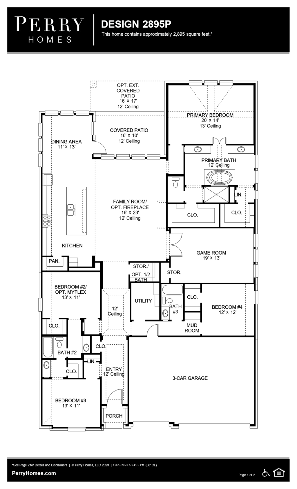 Floor Plan for 2895P