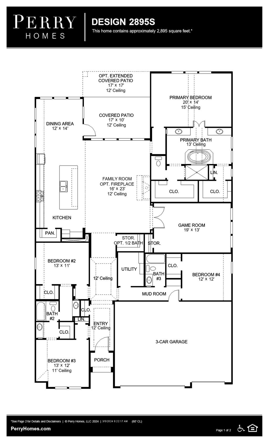 Floor Plan for 2895S