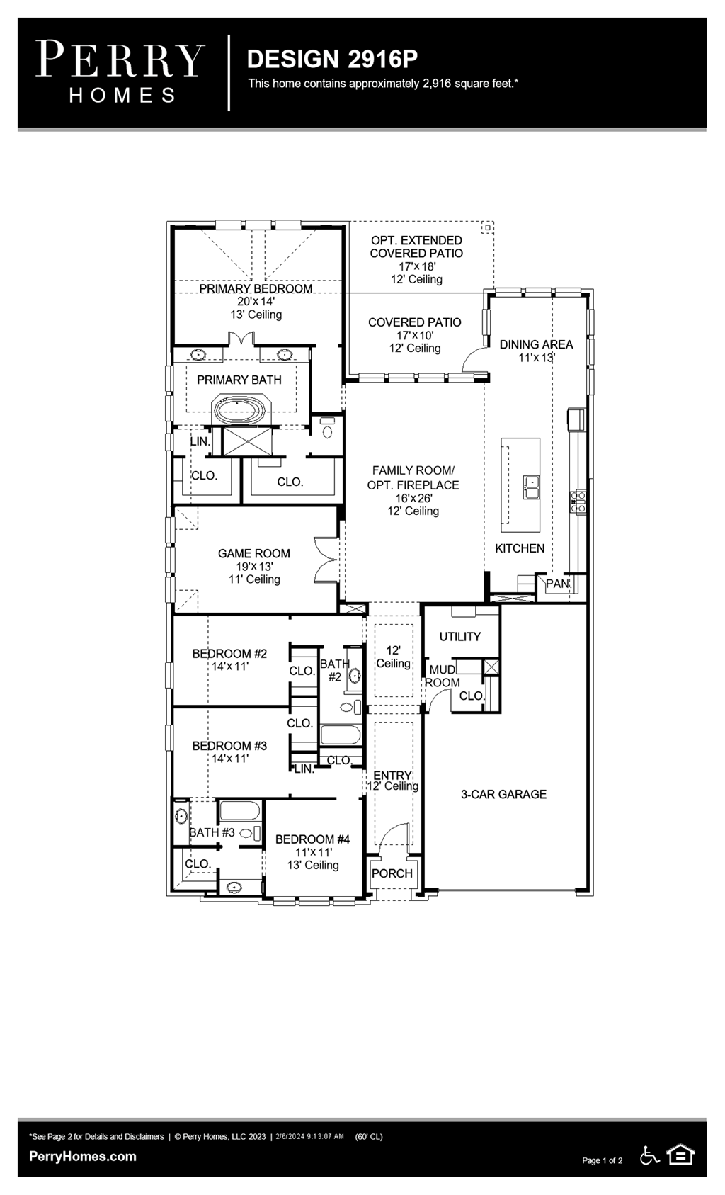 Floor Plan for 2916P