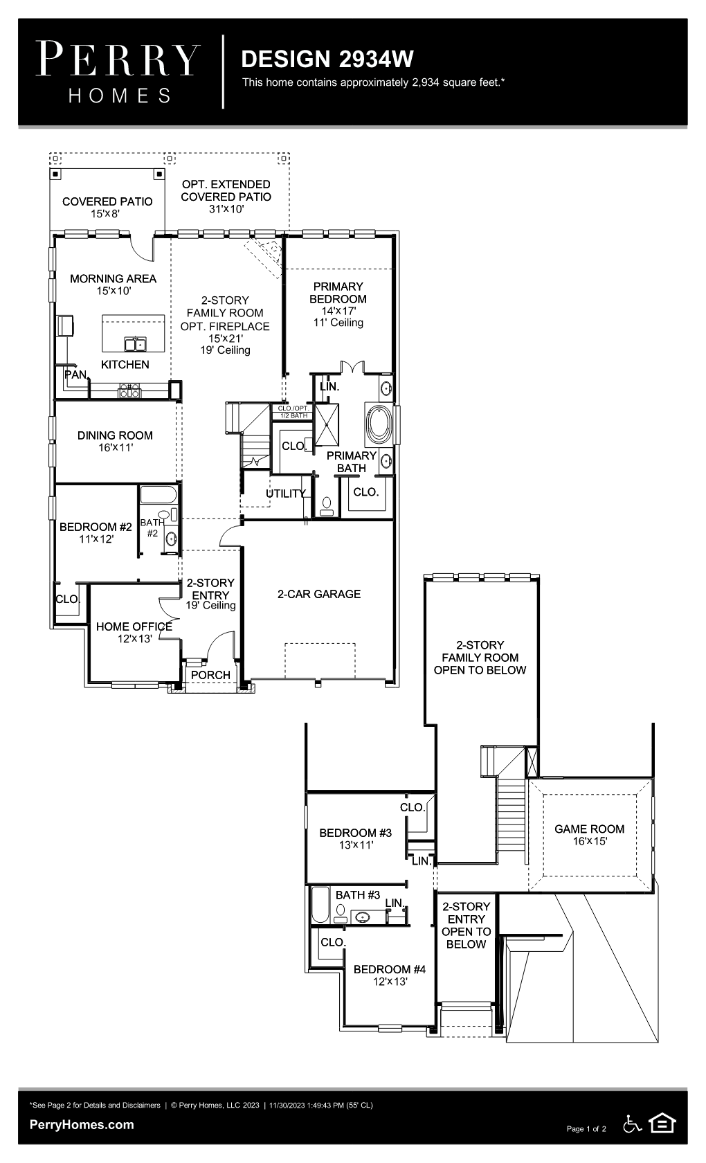 Floor Plan for 2934W