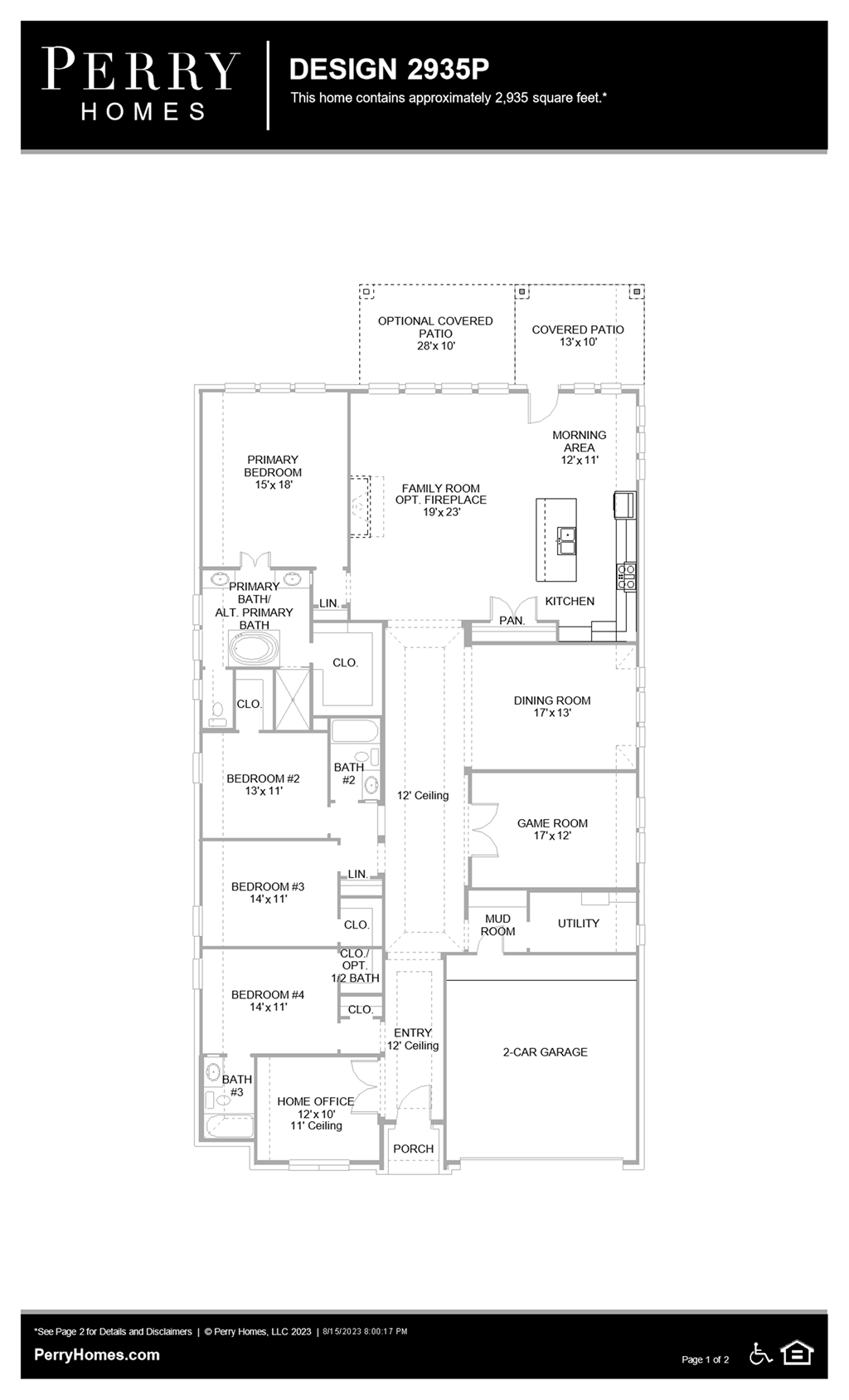 Floor Plan for 2935P