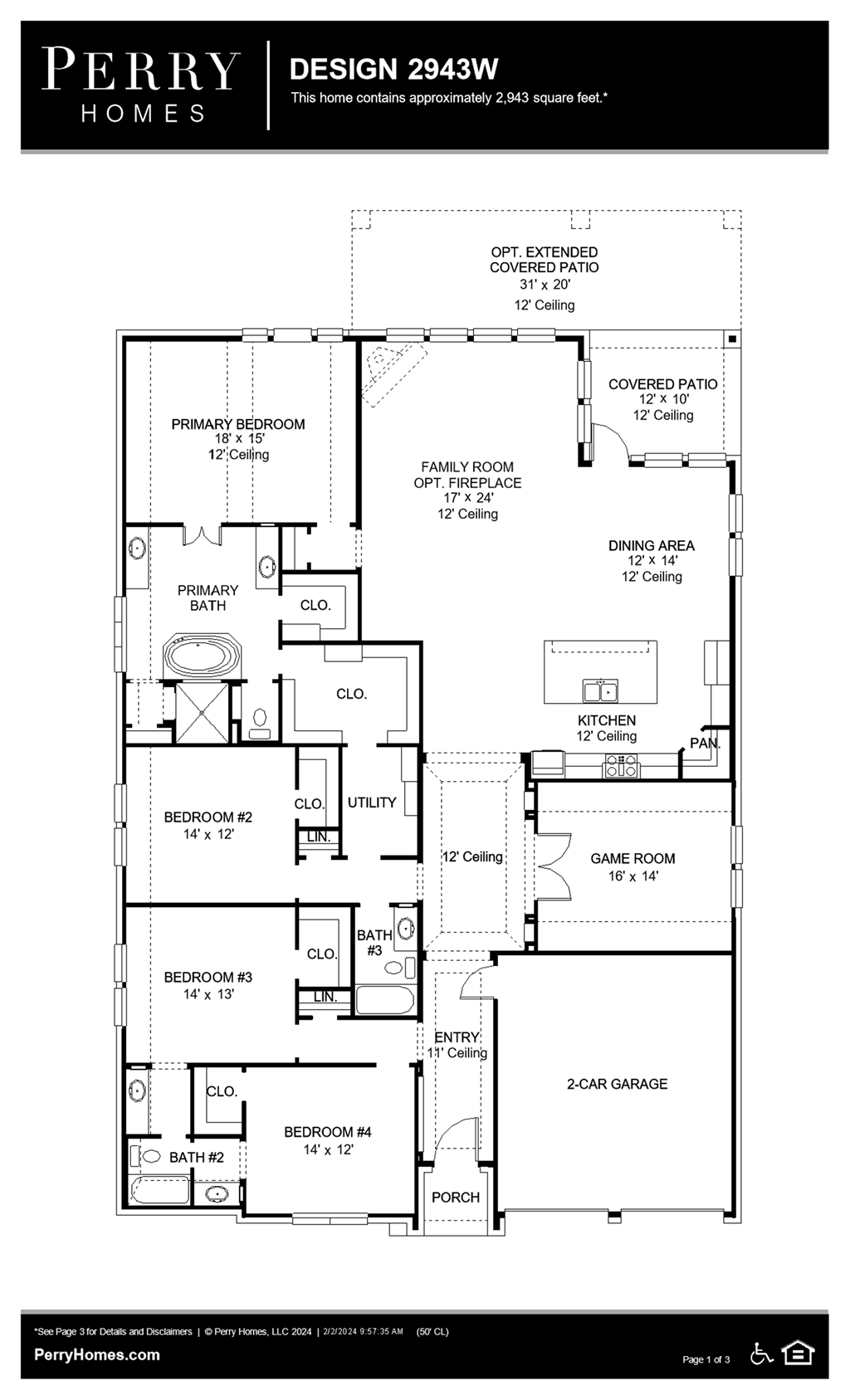Floor Plan for 2943W