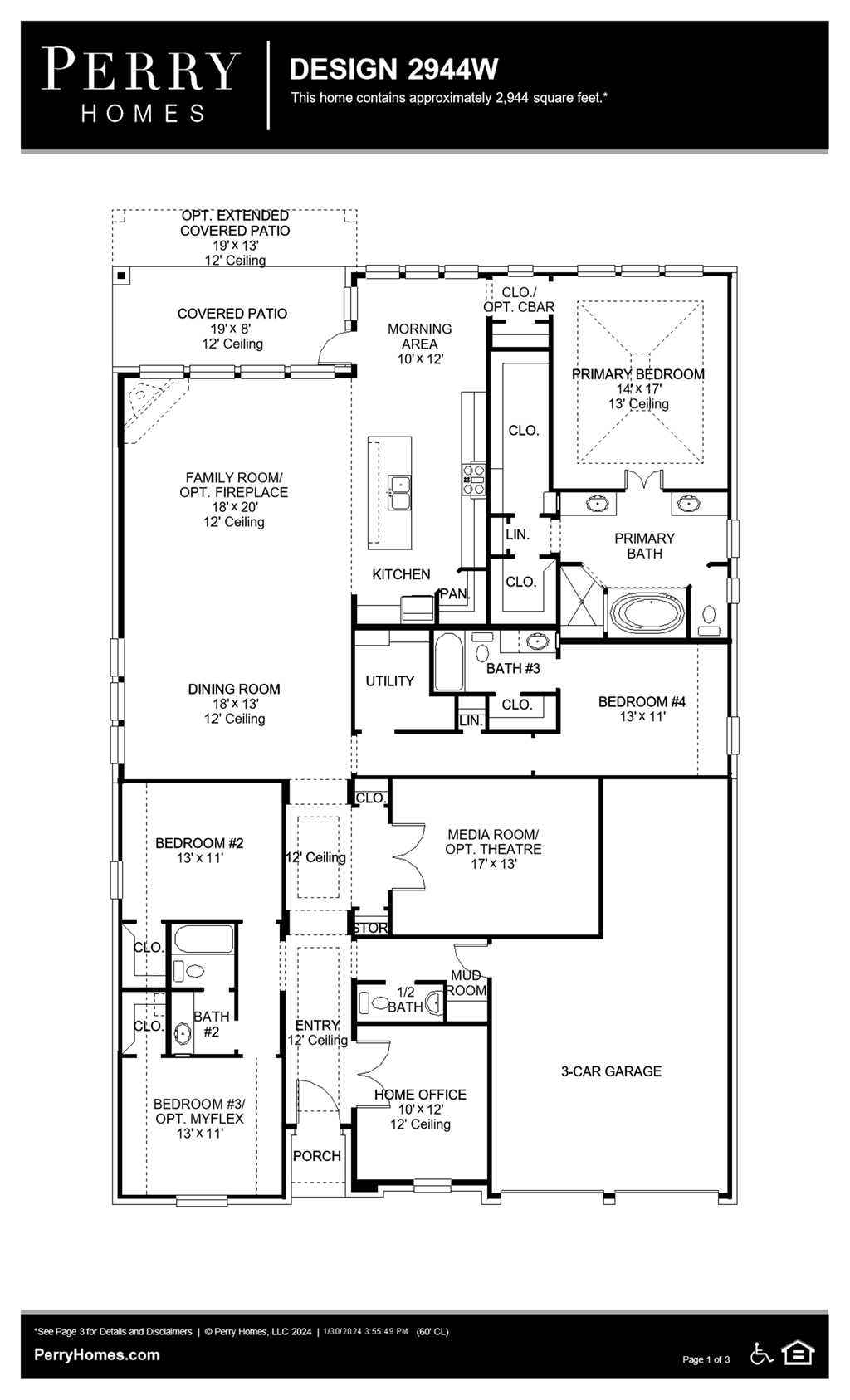 Floor Plan for 2944W