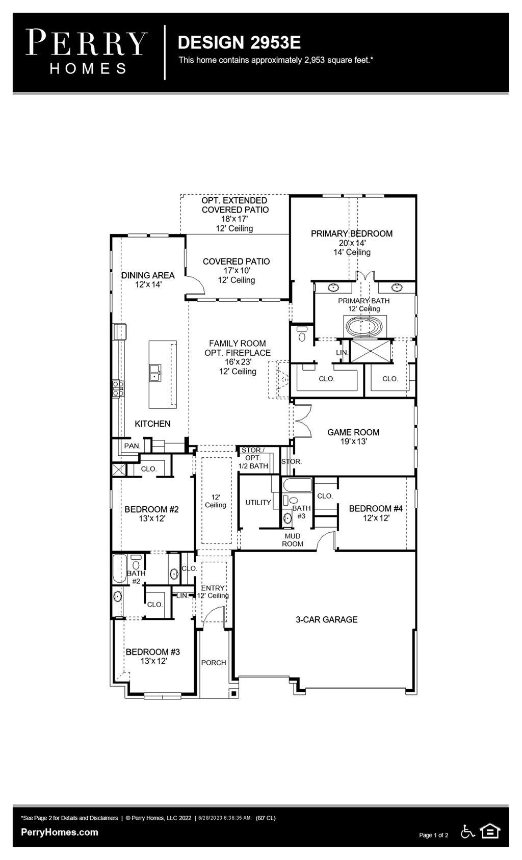Floor Plan for 2953E