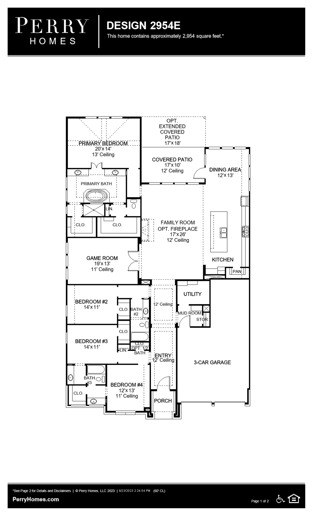 Floor Plan for 2954E