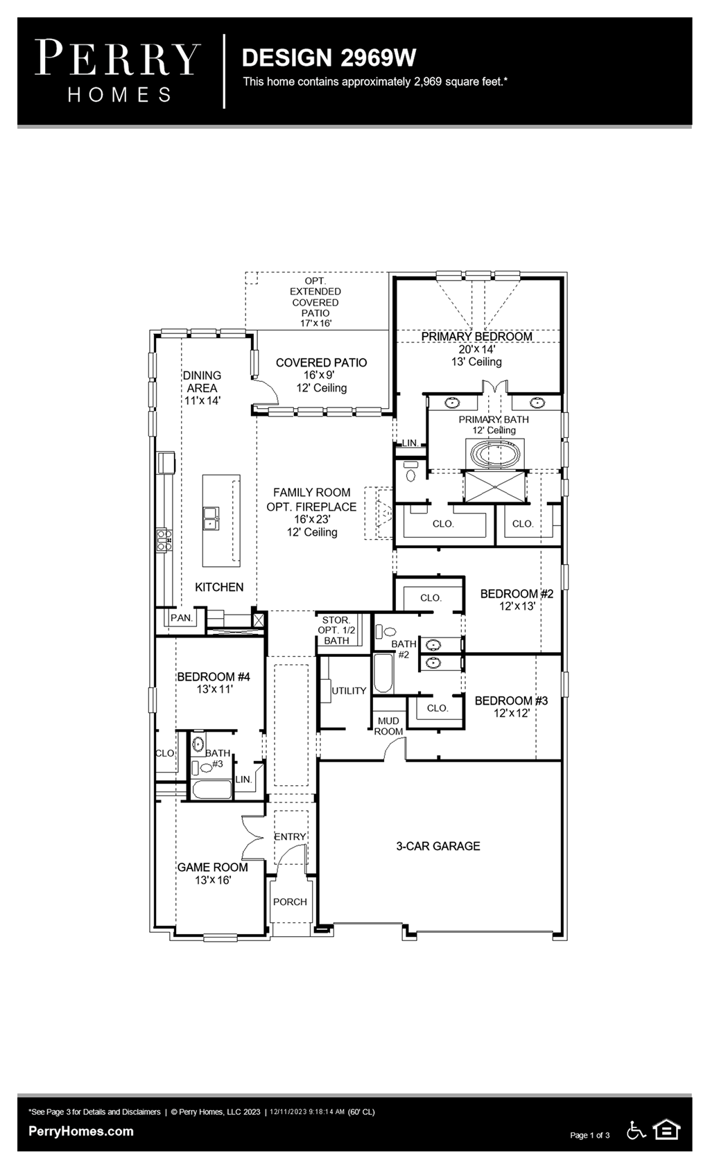 Floor Plan for 2969W