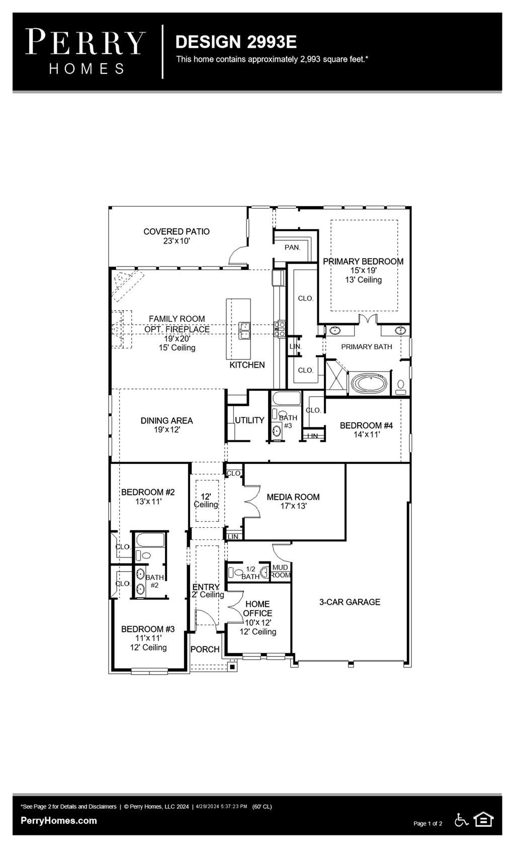 Floor Plan for 2993E
