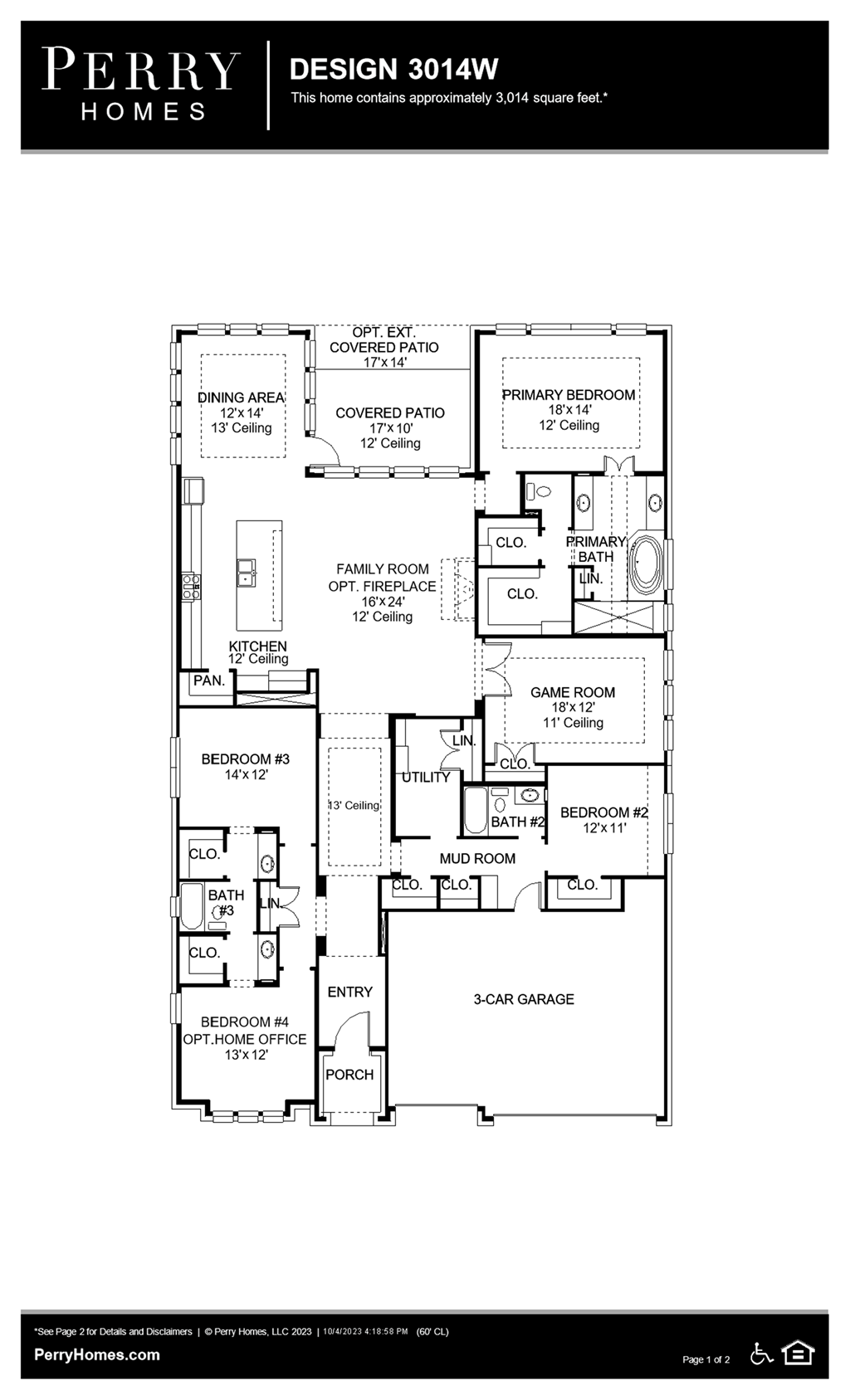 Floor Plan for 3014W