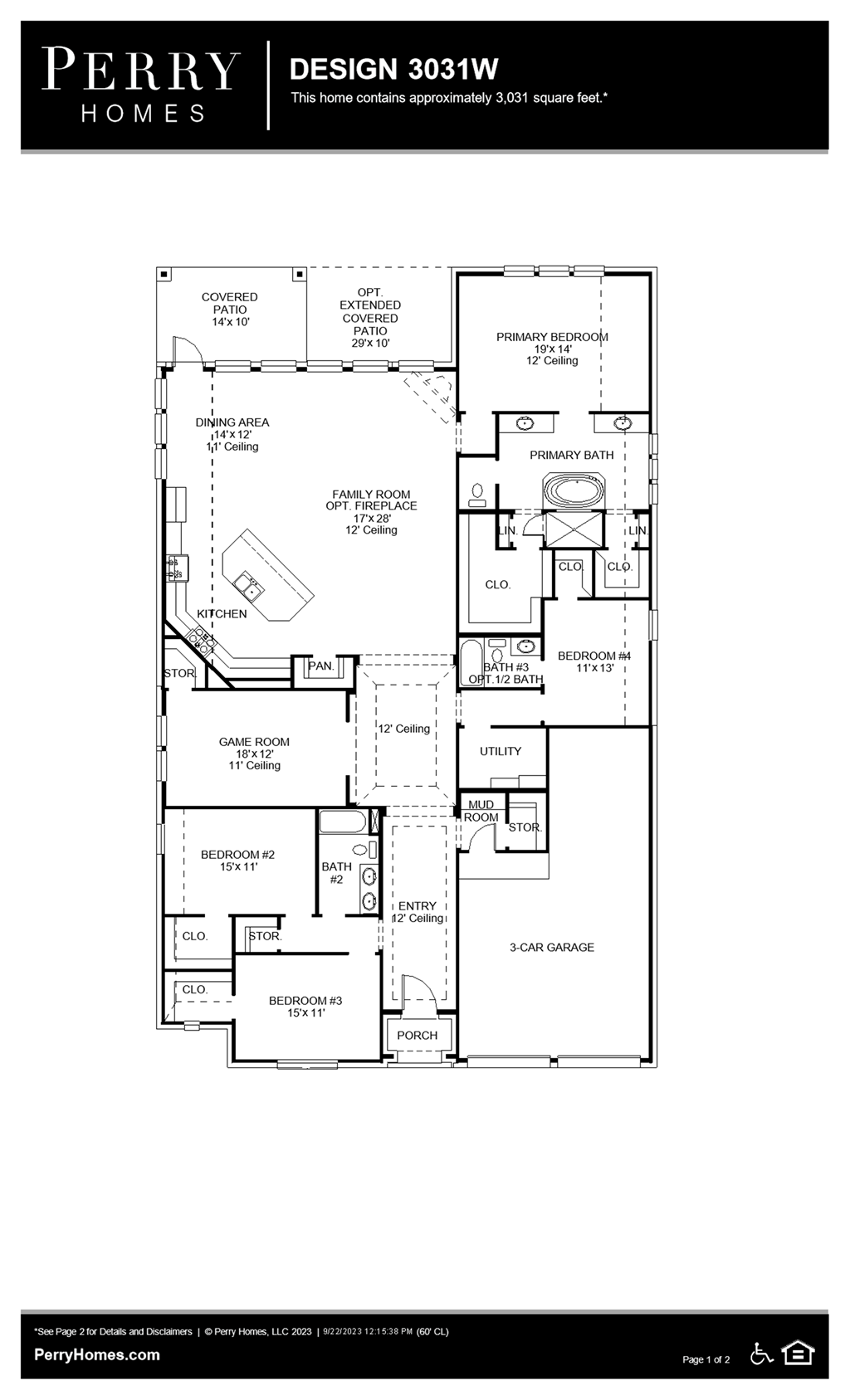 Floor Plan for 3031W