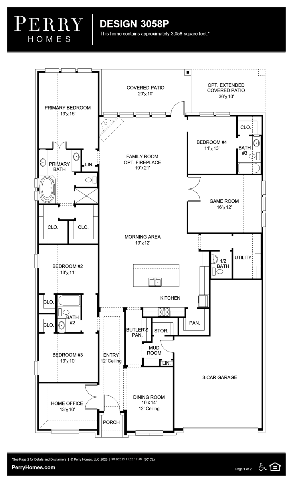 Floor Plan for 3058P