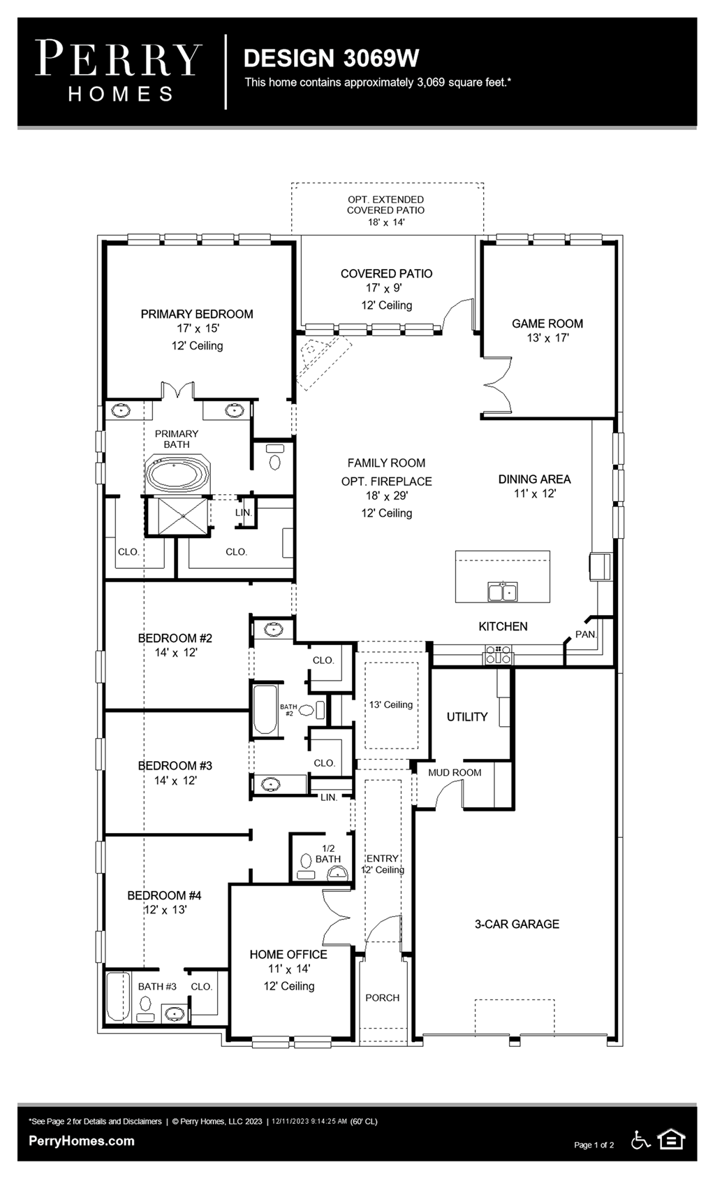 Floor Plan for 3069W