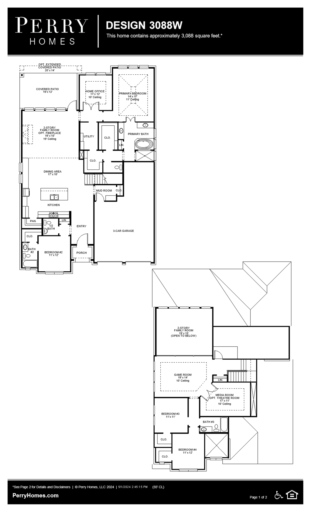 Floor Plan for 3088W