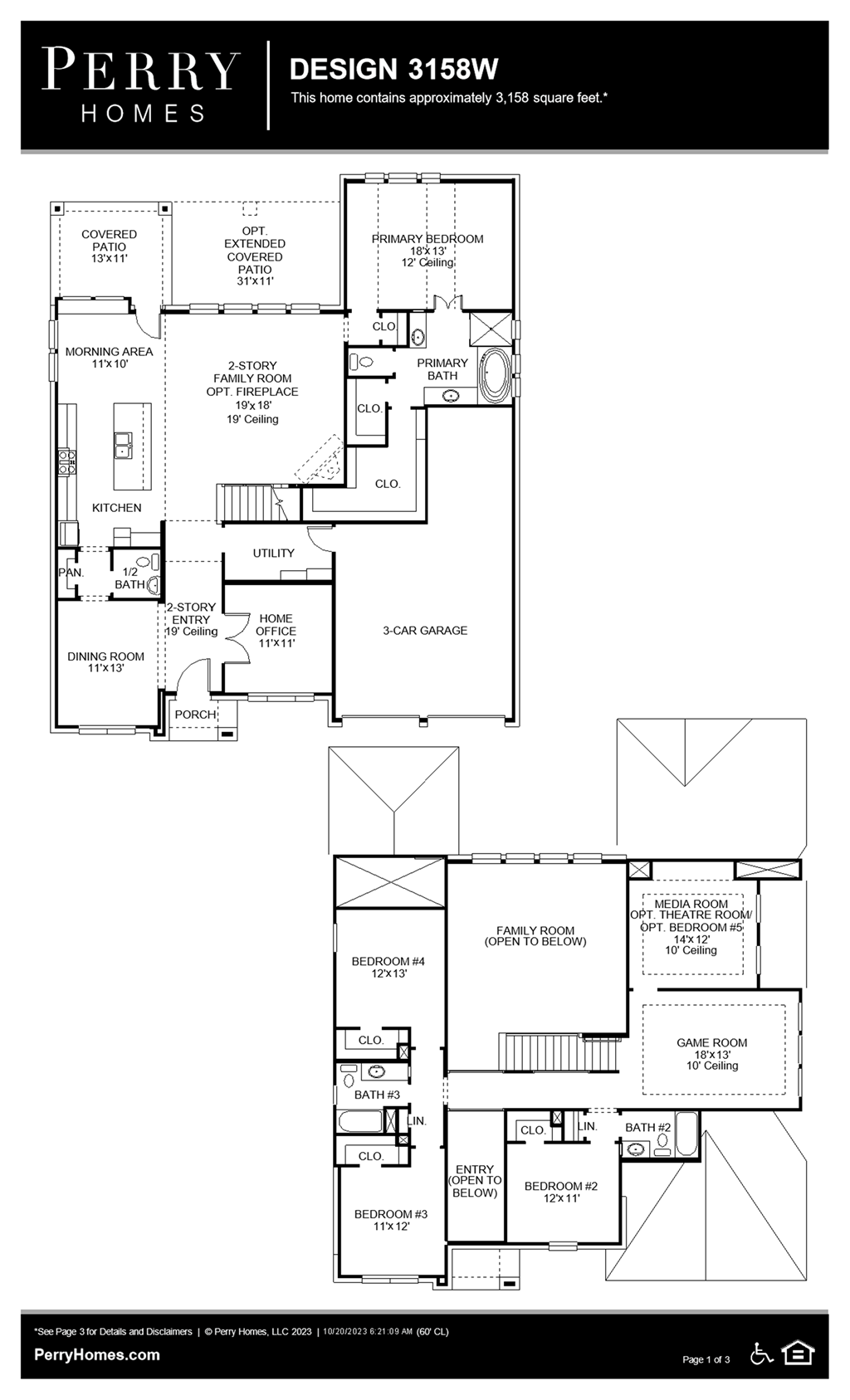 Floor Plan for 3158W