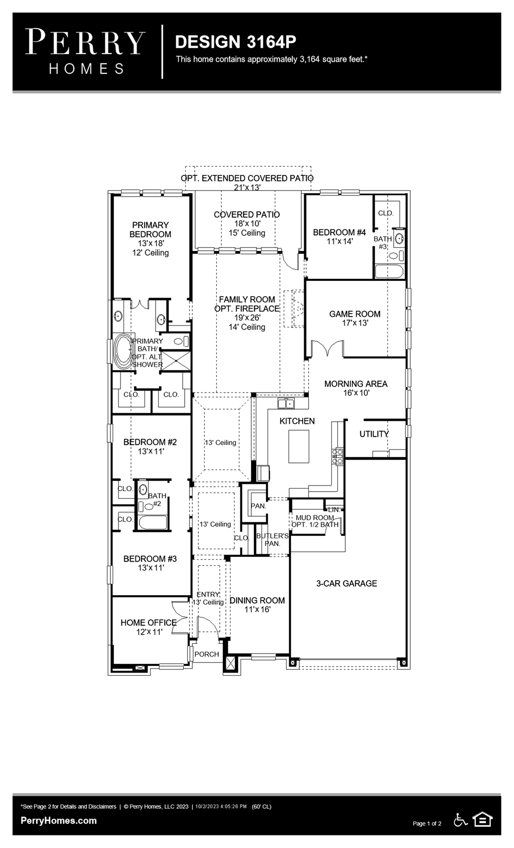 Floor Plan for 3164P